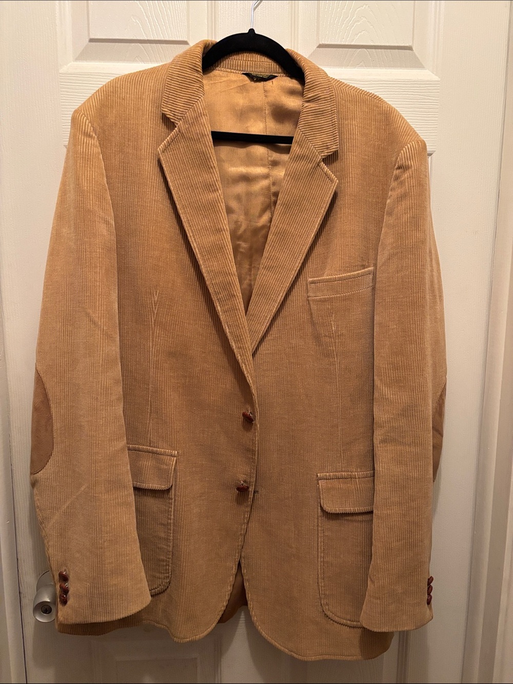 Men's Camel Corduroy Sport Coat - Lightweight Two-Button Blazer
